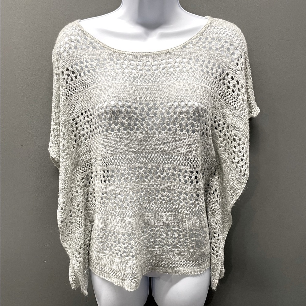 United States sweaters, grey loose knit sweater